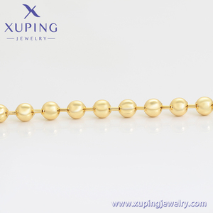 A00916935 xuping 쥬얼리 클랜 클래식 우아한 디자인 구슬 묵주 14k 골드 도금 남성 커플 팔찌 - Product Image 4