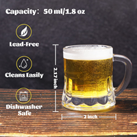 Vente en gros de mini-chopes à bière en plastique personnalisables, de verres à shot de whisky et de mini-bocaux à bière en plastique de qualité alimentaire