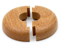 Usine en gros taille personnalisée tuyau de radiateur en bois rosette couverture grain de bois décoratif collier en plastique accessoires de meubles