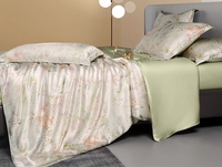 Ensemble de literie 100% soie de mûrier, 4 pièces, housse de couette en soie pure, ensemble de draps avec 2 taies d'oreiller, ensemble de linge de lit taille King Queen
