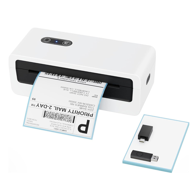 For N43Bt 20-110mm 4inch Desktop USB+ Thermal Shipping Label Printer 4x6inch Paper Barcode Label Maker in Stock