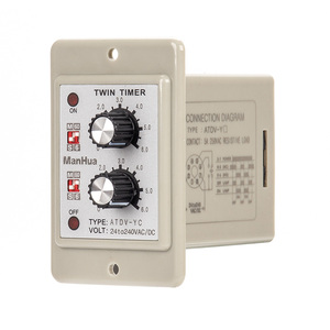 Manhua On Off Double Timer Relais Bouton Contrôle Temps Commutateur <span class=keywords><strong>ATDV</strong></span> 6S-60M Carte Relais 24 à 240VAC/DC Accès Électrique - Product Image 2