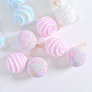 Creative <b>Macaron</b> Color Foam Christmas Ball Set New Year Atmosphere Decorations Cross-Border Pendant Custom for Home Crafts <b>Box</b> - Product Image 2