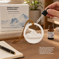 Coffret Cadeau Parfum Montagne enneigée – Tablettes Parfumées en Gypse – Désodorisant Pratique pour Voiture – Cadeau Idéal à Accrocher