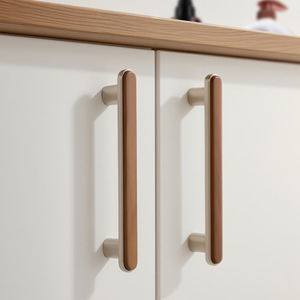Modern Minimalist Zinc Alloy Cabinet Pull Matte Brushed Wardrobe Drawer Handle - Product Image 4