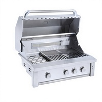Barbecue à gaz encastrable haut de gamme 36 pouces 3B en acier inoxydable avec 4 brûleurs et allumage électronique
