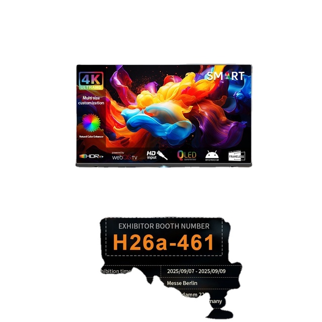 8K Ultra HD Smart Mini LED Television 65-Inch with 144Hz VRR for Dolby Vision Google Assistant-for Hotel Gaming