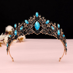 Corona di Gioielli Premium per Sposa, Accessorio per Capelli <span class=keywords><strong>da</strong></span> Sposa, Decorazione per Compleanno <span class=keywords><strong>Regina</strong></span> Barocca, Gioiello per Presentatrice di Spettacoli - Product Image 5