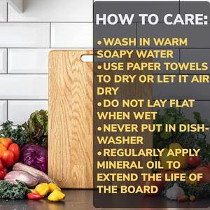 JUNJI planche à découper rectangulaire en <span class=keywords><strong>bois</strong></span> de chêne pour tout type de viande Fruits et légumes planche à découper parfaite en <span class=keywords><strong>bois</strong></span> naturel - Product Image 5