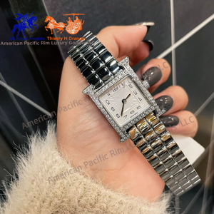 แบรนด์ H นาฬิกาข้อมือเงินคุณภาพสูงสั่งทำพิเศษ ระบบควอตซ์ หน้าปัดแบบเข็ม ดีไซน์ธุรกิจแฟชั่น พร้อมกล่องเก็บ สายหนังแท้ Ronda - Product Image 4