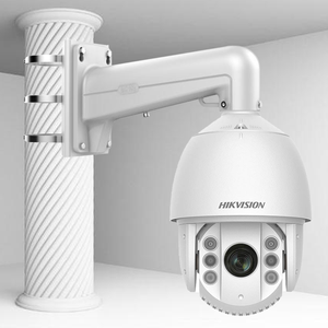 Hik 1602ZJ-POLE CCTV Poteau de sécurité Support de montage sur poteau en aluminium pour caméra Hik PTZ avec anneau pour Tube Lam Post Mount - Product Image 4