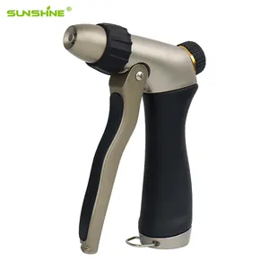 SUNSHINE Garden Front-Trigger Micro Adjustable Tip Pistol High Pressure Plastic Garden Water Hose Nozzles