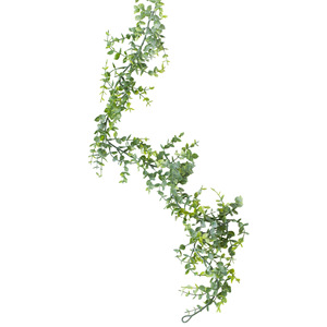 Guirlande artificielle d'eucalyptus Hainan Airlines 1,8 m pour décoration extérieure de mariage, bouquet de bande plastique verte - Product Image 5