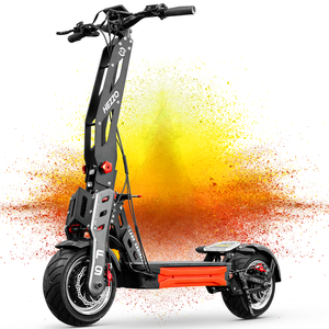 Trottinette électrique tout-terrain F9, 12 pouces, 8000W, double moteur, 90 km/h, 40Ah, pliable, étanche, autonomie 80-100 km, NFC, alliage d'aluminium, hydraulique - Product Image 1