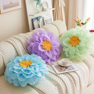 Funda de Almohada Personalizable con Flores de Tul Tridimensionales, Estilo Princesa de Lujo, Primavera 2026, Estilo Ins, para Dormitorio - Product Image 3