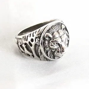 Мужское кольцо с тигром из нержавеющей стали, в стиле хип-хоп