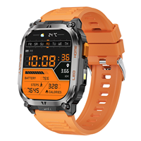 Outdoor GPS DT09 Quadratische Smartwatch Fitness-Tracker Musik BT-Anruf Sport Höhenmesser Luftdruck IP68 Wasserdicht Unisex