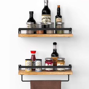 Estante de <span class=keywords><strong>Pared</strong></span>, Mueble de Almacenamiento Colgante, Metal Antiguo, Estilo <span class=keywords><strong>Industrial</strong></span> <span class=keywords><strong>Vintage</strong></span> Rústico, Madera Maciza, Estantes Flotantes de <span class=keywords><strong>Pared</strong></span> para Colgar en la <span class=keywords><strong>Pared</strong></span> - Product Image 3