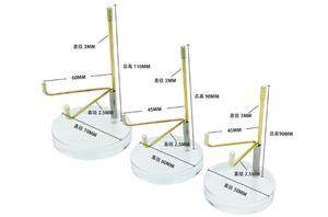 Hóa thạch hiển thị đứng Vòng Acrylic cơ sở kim loại cánh tay Giá vẽ chủ cho tấm mã não - Product Image 2