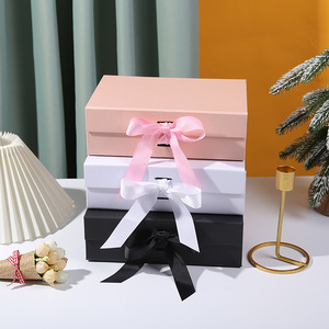 Kotak hadiah untuk pesta ulang tahun flip lipat kotak magnetik parfum kosmetik hadiah kotak kertas set mewah dengan pita logo kustom - Product Image 3