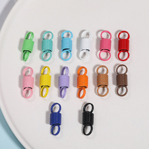 Connecteurs à ressort en fer à double anneau colorés, petits accessoires de bijouterie DIY pour la fabrication de porte-clés, vente en gros - Product Image 4