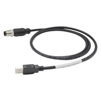 Cable Industrial M12 de 5 Pines Macho/Hembra USB 2.0, Conector Impermeable IP67 de 180 Grados, Doble Extremo para Soldadura, Tipo DIN