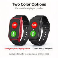Montre connectée pour personnes âgées avec localisation GPS S3, appel SOS d'urgence, alerte de chute, étanche IP67, surveillance de la sécurité des seniors