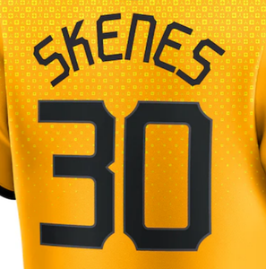 تيشرت فريق بيتسبرغ الولايات المتحدة ملابس رياضية سوداء صفراء مخصصة رخيصة قميص بيسبول مخيط #30 Skenes - Product Image 4