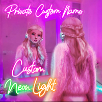 Rebow – lettres lumineuses sur mesure, petit signe de nom néon imperméable en acrylique pour cadeau d'anniversaire, nom éclairé, décoration de la maison