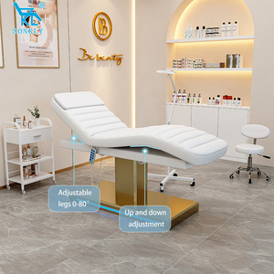 SONKLY Sillón de Spa de Diseño Moderno y Exclusivo en Cuero Sintético, <span class=keywords><strong>Camilla</strong></span> Estética Curva para Pestañas, Sofá de Masaje - Product Image 2