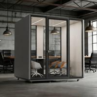 Cabine insonorisée à réduction de bruit pour enregistrement vocal, studio acoustique, cabine de confidentialité avec système d'air frais