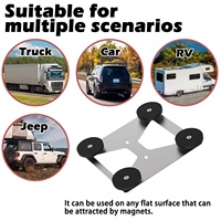 Edelstahl Magnetische Dachhalterung ST60 Starlink Mini Halterung Silberfarben 4 66mm Magnete Robust Langlebig für Auto Wohnmobil SUV