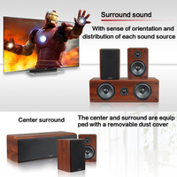 Speaker Stereo Surround Center KYYSLB 100W 5 Inch 4Ohm, Sistem Audio Home Theater Kayu, Speaker Pasif HIFI
