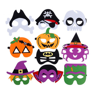 Maschere <span class=keywords><strong>in</strong></span> <span class=keywords><strong>Feltro</strong></span> per Halloween, Maschere per Occhi con Design Pirata e Zucca, Decorazioni per Feste e Celebrazioni Festive - Product Image 1