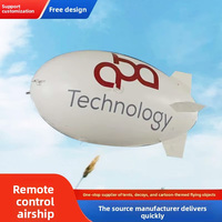 Zeppelin publicitaire gonflable de marque GAUSS en TPU imprimé, avec logo, pour publicité aérienne, thermocollé haute fréquence, Air Dancer