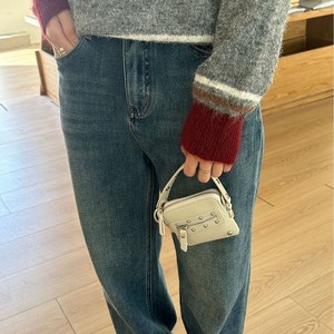 Sac bandoulière rétro punk clouté style Y2K, mini pochette zippée multi-fentes portable avec chaîne à suspendre au cou - Product Image 2