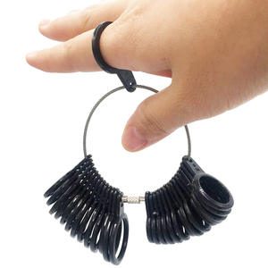 अमेरिकी गेज प्लास्टिक रिंग मापने का उपकरण यूएस इंडीग्री रिंग माप यूके रिंग आकार कैलकुलेटर आभूषण उपकरण और उपकरण - Product Image 1