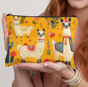 Bolsas <span class=keywords><strong>de</strong></span> Maquillaje <span class=keywords><strong>de</strong></span> Lona <span class=keywords><strong>de</strong></span> Poliéster Impermeables con Diseño <span class=keywords><strong>de</strong></span> Letras, Cierre <span class=keywords><strong>de</strong></span> Cremallera, para Mujer, para Viaje, Estuche Cosmético - Product Image 4