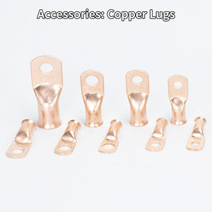 Cosses de <span class=keywords><strong>batterie</strong></span> en cuivre 6 AWG et anneaux 1/4 avec connecteurs électriques, œillets en cuivre pour extrémités de câbles de <span class=keywords><strong>batterie</strong></span> de véhicule - Product Image 6