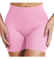 Shorts de Sport Grande Taille Personnalisés Sans Couture pour Femme, Taille Haute, Effet Froncé, Compression pour la Course, Vêtements de Fitness Respirants