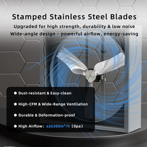 380V 750W 30% risparmio energetico BLDC serra ventola di ventilazione grande pesante ventilatore di scarico zincato per bestiame con patta - Product Image 4