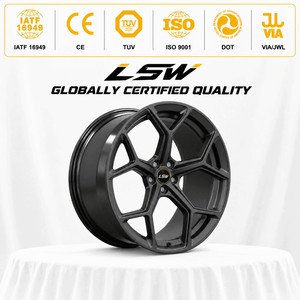 LS8067 Llantas de Aleación de Cinco Radios en Negro Mate de 17/18/19 Pulgadas 5x112 5x114.3 5x120 para BMW E46 E60 E90 - Product Image 3