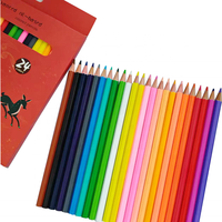 Crayons de couleur en bois souple FSC 12/24 couleurs, crayons de couleur de haute qualité, Lapis De Cor, 7 pouces, kit artistique, crayons de couleur en stock pour l'école
