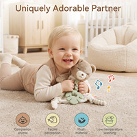 Doudou personnalisé en forme d'ours, jouet de sécurité en peluche pour bébé, serviette de bain lapin pour bébé, jouet de sommeil pour bébé, adorable lapin animal, cadeau poupée jouet