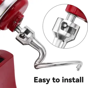 Dough Hook Replacement For Kitchen-aid Stand Mixer Stainless Steel K45DH Dough Hook For Kitchen-Aid K45 KSM75 KSM90Stand Mixer