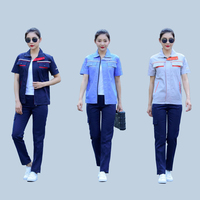 AI-MICH Ensemble uniforme de travail d'été populaire pour hommes, manches courtes, style cargo, pour usine, atelier d'ingénierie, mécanicien