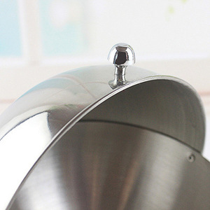 Elegante cacerola de vidrio pulido brillante con tapa de acero inoxidable para servir azúcar Pimienta Sal especias; <span class=keywords><strong>azucarero</strong></span> de metal Premium - Product Image 4