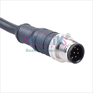 ขั้วต่ออุตสาหกรรม M12 แบบ A-coded 8 พิน ตัวเมีย พร้อมช่องเสียบแบบงอและสายเคเบิล PVC 3M สำหรับโมดูล I/<span class=keywords><strong>O</strong></span> - Product Image 2