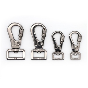 Dog leash Metal Locking D Shape Swivel Clip Clap Carabiner Alloy Swivel Snap Hooks