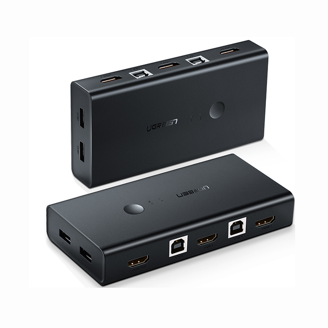 UGREEN KVM Switch 2 Port HD-MI and USB Switcher 2 in 1 Out 4K 30Hz KVM Switches